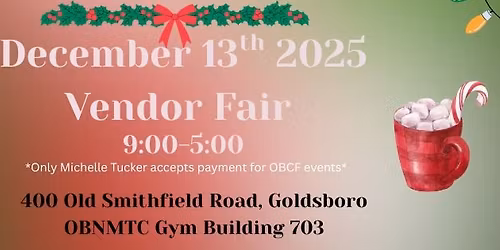 OBCF December 13th Vendor Fair 