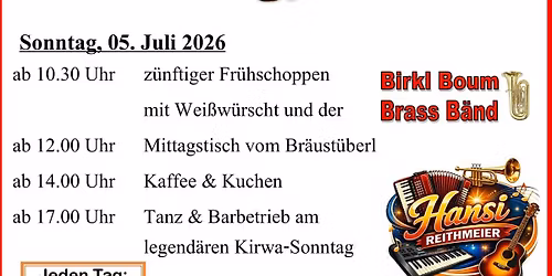 Kirchweih Sch\u00f6nbrunn 2026
