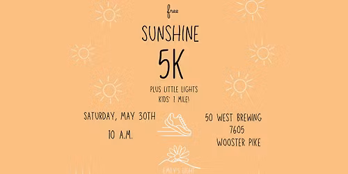 Emily's Light Free Family Fun 5K\/1Mile for Brain Tumor Awareness Month