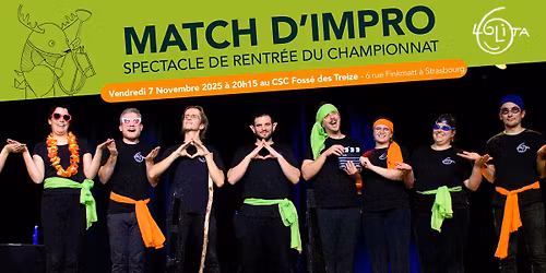 Match d'improvisation CHAMPIONNAT : Spectacle de rentr\u00e9e