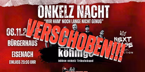 DIE GROSSE ONKELZ NACHT \/\/ B\u00fcrgerhaus Eisenach