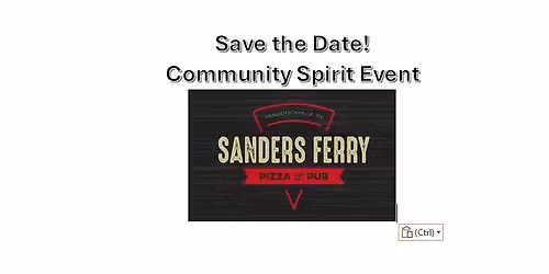 Community Spirit Event at Sanders Ferry Pizza & Pub