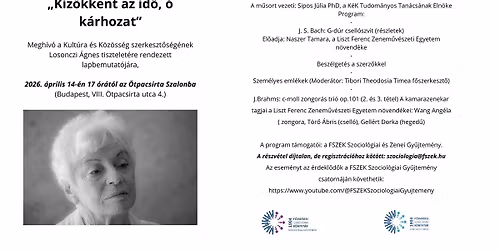 "Kiz\u00f6kkent az id\u0151, \u00f3 k\u00e1rhozat" - Kult\u00fara \u00e9s K\u00f6z\u00f6ss\u00e9g lapsz\u00e1mbemutat\u00f3