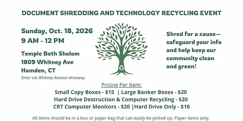 Document Shredding Event at Temple Beth Sholom