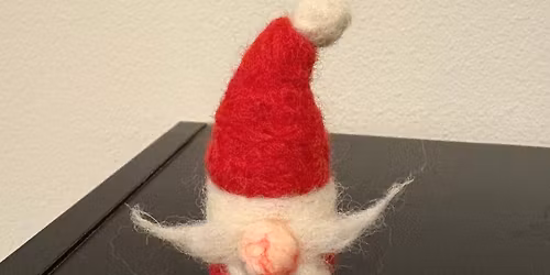 Needle Felted Santa Gnome with F\u00f8lte Fiber Arts