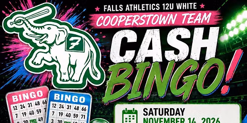 FALLS 12U COOPERSTOWN CASH BINGO