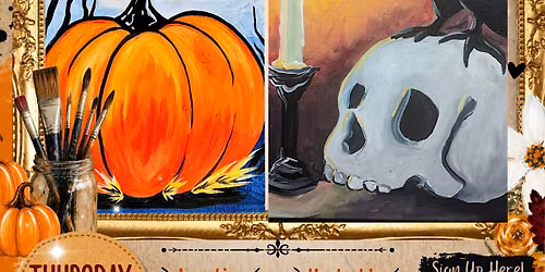 Skully Raven and Moonlit Pumpkin Paint Party at Cammies!