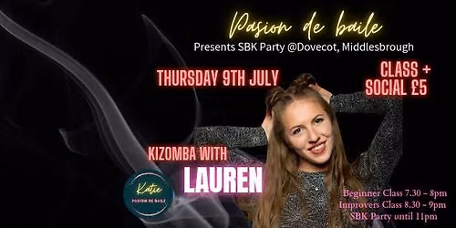\ud83d\udd25 Kizomba Night - Thursday 2nd July Middlesbrough with Lauren \ud83d\udd25 