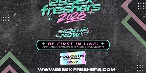 ESSEX FRESHERS WEEK 2026 - SIGN UP NOW!