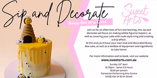 Sip and Decorate - Buzzy Bee Drip Cake