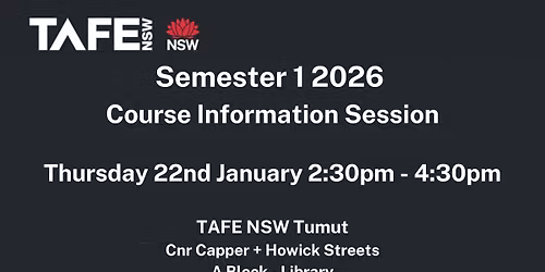 Semester 1 2026 Course Information Session