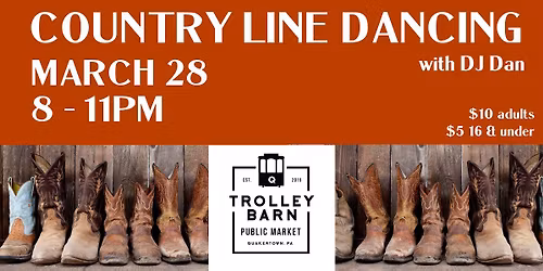 Line Dancing at the Trolley Barn Public Market - MARCH