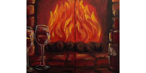 Cozy Fireplace to Keep the Heart Warm - Paint and Sip in Orlando | Classpop!\u2122