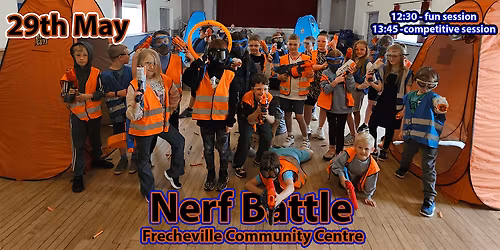 Nerf battle in Frecheville community centre