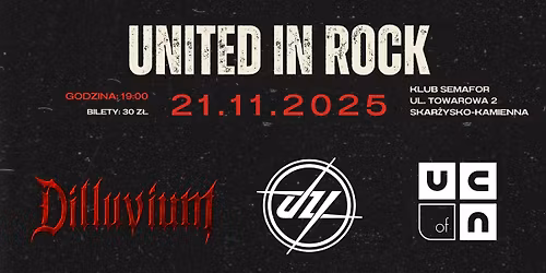 UNITED IN ROCK |  DILLUVIUM + UZI + UNITED COLOURS OF NOISE