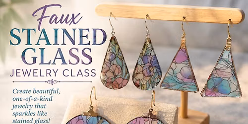 Faux stained glass jewelry class at Electric Coffee-Port Huron 