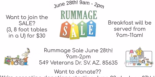 RUMMAGE SALE! AT THE VFW!