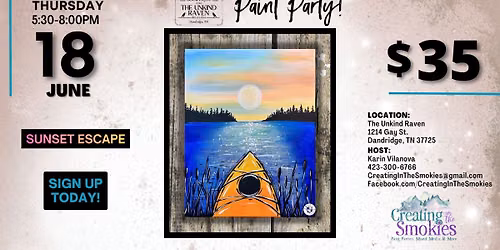 "Sunset Escape" at The Unkind Raven