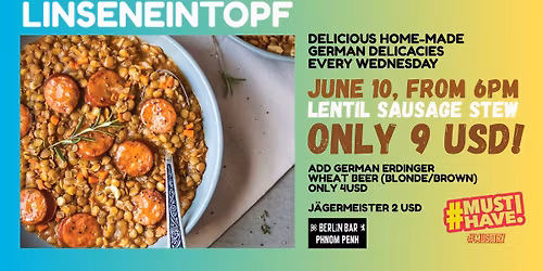 German Food Night: Lentil Stew, Film & DJ