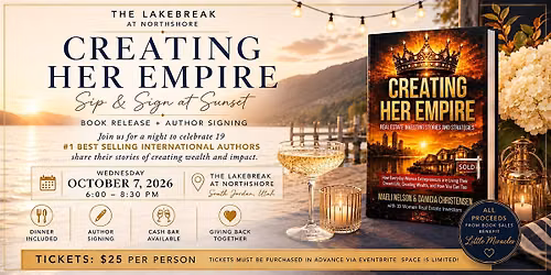 Creating Her Empire Sip and Sign at Sunset- Join 19 #1 Best Selling Authors