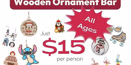 All Ages Parent & Me Event - DIY Wooden Ornament with Free Hot Chocolate