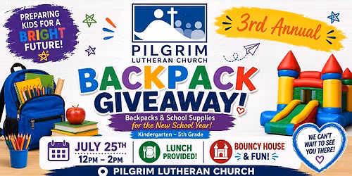 Pilgrim Lutheran Church - Backpack Giveaway!