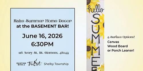 Summer Paint Party at the Basement Bar