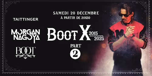 Morgan Nagoya au Bootlegger pour les 10 ans avec le champagne Taittinger.