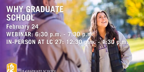 Why Graduate School? In-Person Grad Prep Academy Workshop Spring 2026