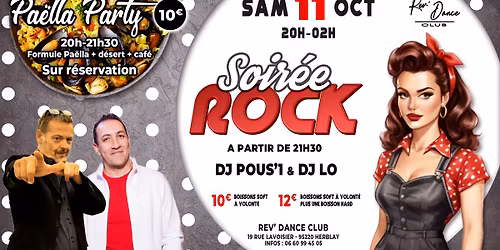 Samedi 11 octobre 2025 - Soirée ROCK avec DJ Pous'1 & DJ Lo