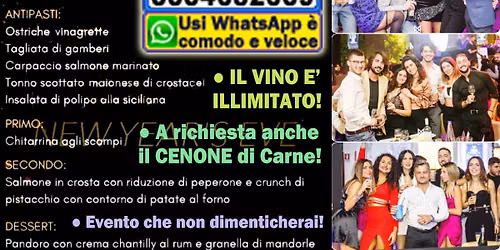 Capodanno Meg\u00e0 Pescara Discoteca con Cenone Spettacolo Vino illimitato Spettacoli Animazione Musica