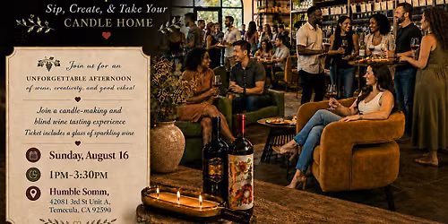 Wine & Wax: Candle-Making Experience (Humble Somm)