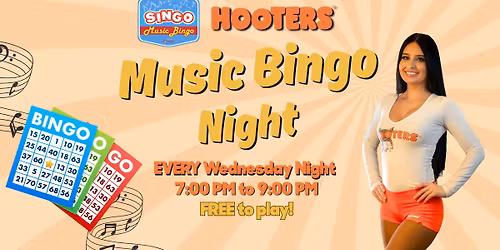 Music Bingo at Mobile Hooters - Powered by Challenge Entertainment