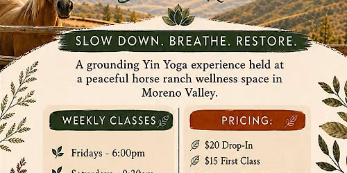 Yin Yoga at Seaborn Ranch