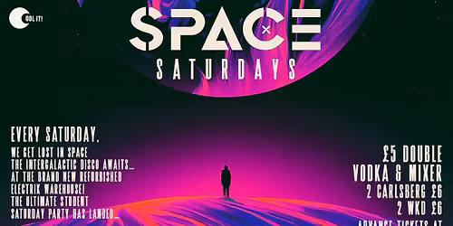 \ud83e\udea9 \ud83d\udc7e SPACE SATURDAYS \ud83d\udc7e \ud83e\udea9 Brand New Weekly Saturdays @ The All New Electrik WAREHOUSE