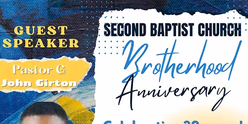 Second Baptist Church Brotherhood 32nd Anniversary