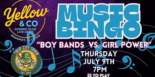 "Boy Bands vs Girl Power" Music Bingo  by Twin City Trivia