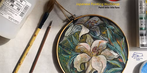 Japanese Painting onto Silk Fans