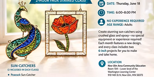 Peacock & Poppy Faux Stained Glass Sun-Catchers