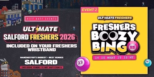 SALFORD FRESHERS EVENT 2: BOOZY BINGO @ THE GROSVENOR 