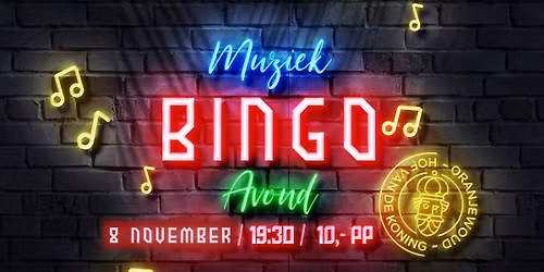 Muziek Bingo Avond 2025 | Hof van de Koning