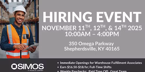 Hiring Event in Shepherdsville, KY