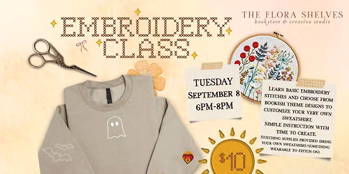 Bookish Embroidery Club - September
