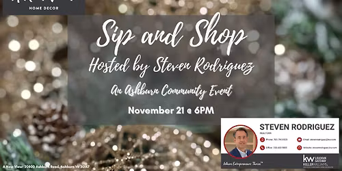 Holiday Sip and Shop