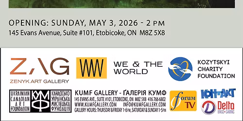 "KHERSON: NOT\/STOLEN. Studies and homages" art exhibit from Ukraine at KUMF Gallery.