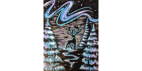 Aurora's Magical Glow - Paint and Sip in Houston | Classpop!\u2122