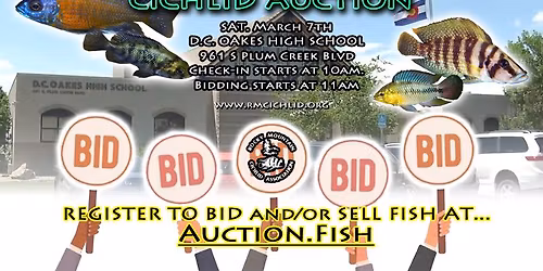 RMCA SPRING CICHLID FISH AUCTION
