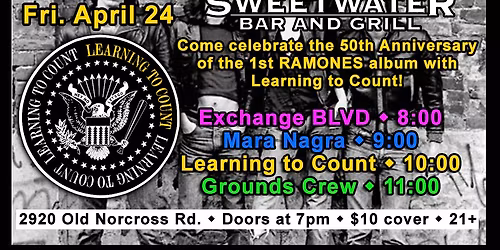50th Anniversary of 1st RAMONES album! Learning to Count at Sweetwater!