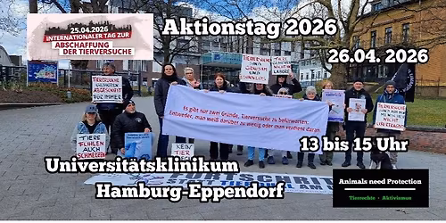Aktionstag  "Internationaler Tag zur Abschaffung der Tierversuche 2026"