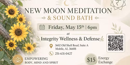 New Moon Manipura Chakra Balancing meditation, sound bath, and tea